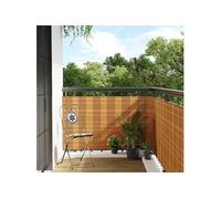 vidaXL Paravent de balcon 156268 – Résine tressée marron clair 400x80 cm (écran d'intimité)