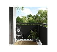 Paravent de balcon noir 400x80 cm résine tressée, écran de jardin, écran extérieur, écran d'intimité de clôture, 156298