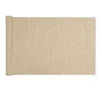 Paravent de balcon - VIDAXL - 75x300 cm - Tissu Oxford beige - Imperméable - Résistant au vent