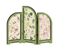 Paravent de Bureau décoratif, séparateur à 3 Panneaux, PF XFB027 | Paravent rétro Minis, ornement décoratif de paravent de bureau pour les bureaux à domicile, Oriental