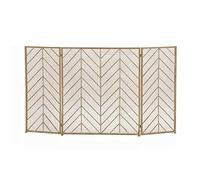 Paravent de cheminée - 4 panneaux décoratifs en fer forgé - Grille de sécurité pour cheminée