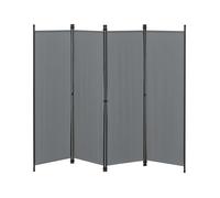 Paravent de Confidentialité à 4 Panneaux Huesca 171 x 200 cm Gris Foncé
