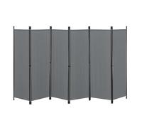 Paravent de Confidentialité à 6 Panneaux Huesca 171 x 300 cm Gris Foncé