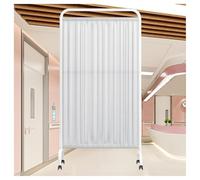 Paravent De Confidentialité Médical, Paravent De Confidentialité Pliable Avec Roues De Frein À 360 °, Écrans De Protection À 1 À 5 Panneaux Séparateur De Pièce For Bureau/hall/clinique/restaurant(Whit