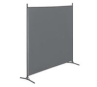 Paravent de Confidentialité Séparateur de Pièce Brise-Vue pour Intérieur Extérieur Acier Polyester 176 x 175 cm Gris Foncé