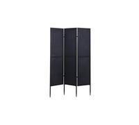 Paravent Mendler Paravent de jardin HWC-J14, cloison de séparation, métal 200x121cm noir