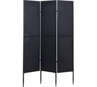 Paravent Mendler Paravent de jardin HWC-J14, cloison de séparation, métal 200x121cm noir