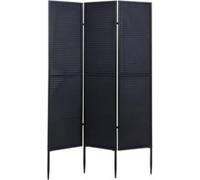 Paravent Mendler Paravent de jardin HWC-J14, cloison de séparation, métal 200x121cm noir