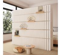 Paravent De Pièce Moderne En Papier Blanc, Panneau De Séparation Créatif Et Déformable Pour La Maison Et Le Bureau, Cloison Fine Décorative 1,8 X 70,9 X 118,1 Pouces, Séparateur D'Espace Élégant