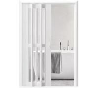 Paravent de porte pliable avec poignées et panneaux en acrylique - Largeur réglable - Pour chambre à coucher, salon, terrasse