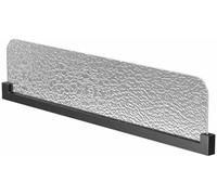Paravent de salle à manger élégant noir avec panneau en verre semi-transparent, profil plat, idéal pour bureau, bar, décoration d'intérieur (80 x 25 cm) - Polyvalent