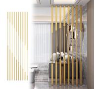 Paravent de séparation de pièce doré - Poteau de séparation sur pied - Panneau mural pour salon, salle de bain, entrée - Pas de perçage nécessaire - Pliable polyvalent