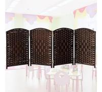 Paravent de séparation de pièce pliable en bois 4/6/8 panneaux pour chambre d'enfant ou chambre d'enfant - Séparateur décoratif d'intérieur (30 x 50 cm, 4 pièces)