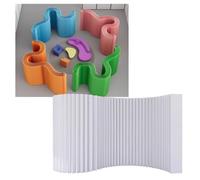 Paravent de séparation de pièce pliable imperméable - Art déco - Cloison d'intimité pour la maison et le bureau - Séparateur mural multifonction pour expositions, 5 x 2,4 m