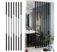 Paravent de séparation de Poteau Mural Noir, Panneaux de séparation de pièce de 100 à 300 cm de Haut, Grille de Colonne décorative Moderne pour Chambre à Coucher, Restaurant(8pcs-B,240cm/94in/7.9ft)