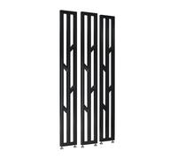 Paravent de séparation du sol au plafond - Noir - 200 cm - Séparateur d'espace pour salon de thé, café, hôtel, entrée, couloir - Cloisons murales élégantes