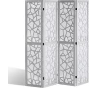 VEVOR Cloison de Séparation en Bois Séparateur de Pièce 4 Panneaux Blanc Bureau