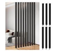 Paravent de séparation mural en imitation bois avec 4 lattes pour bureau, escalier, loft et porche, panneau décoratif moderne (100 cm)