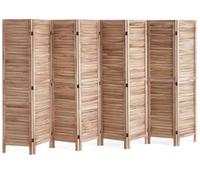 VEVOR Cloison de Séparation en Bois, Séparateur de Pièce Pliable à 8 Panneaux, Paravent de Confidentialité Intérieur à Volet 325x170 cm, pour Séparation de Pièce, Maison, Bureau et Chambre à Coucher