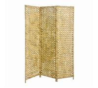 Paravent d'intérieur 3 panneaux jacinthe d'eau ajouré 117 x 160 cm