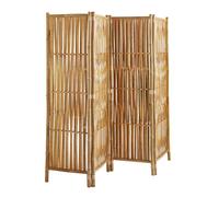 Paravent d'intérieur à 4 panneaux en bambou naturel 180 x 160 cm