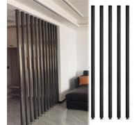 Paravent d'intimité en bois massif noir - Séparateur de pièce de 2,3 m de haut, cloison du sol au plafond, ensemble de 5 pièces pour le salon et la séparation de l'espace, élégant et fonctionnel