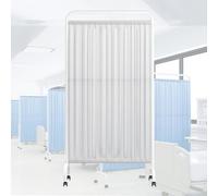 Paravent d'intimité médical roulant avec roulettes, séparateur de pièce pliable, 1,8 m de haut, clôture temporaire pour clinique/patient/salles d'examen