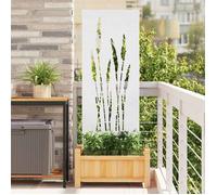 Paravent écran de confidentialité jardin VidaXL 50 x 140 cm - acier blanc finition mate