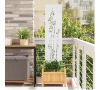 vidaXL Écran de confidentialité de jardin Floral Blanc 32 x 140 cm Rectangulaire