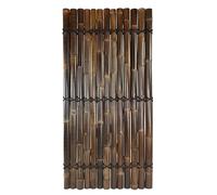 Paravent en bambou noir demi-rond 180 x 90 cm