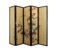 Paravent en bois de 5 pans, L200 x H176 x P2 cm