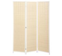 Paravent en bois HOMCOM 3 panneaux 135 x 180 cm séparateur de pièce closion de séparation pliable pour chambre à coucher