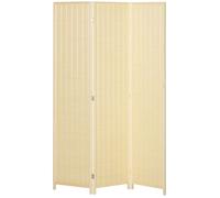 Paravent en bois HOMCOM 3 panneaux 135 x 180 cm séparateur de pièce closion de séparation pliable pour chambre à coucher