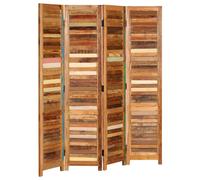Paravent en bois massif recyclé 170 cm Style vintage rustique et durable Marron