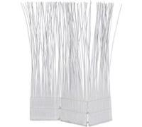 Paravent en bois osier coloris blanc - longueur 135 x profondeur 3 x Hauteur 170 cm