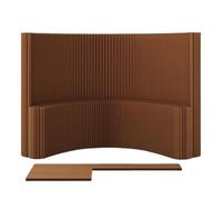 Paravent En Papier, Cloison Rétractable, Écran De Confidentialité Pliable Avec Étagères, Hauteur 1,5-2,4 M, Largeur 2-7 M, Décoration Moderne, Marron - 6 X 2 M / 19,69 X 6,56 Pi,Brown-6X2 M/19.69X6.5