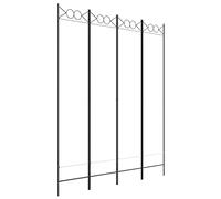 Paravent en tissu blanc 4 pièces - 160 x 200 cm - Pliable sur pied - Brise-vue pour salon, chambre à coucher, bureau et jardin