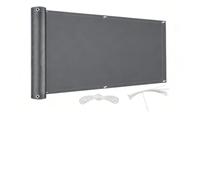 Paravent Extérieur - 0.8x2.5m Gris foncé - Brise-Vue Canisse pour Balcon Couverture Confidentialité Écran Vent Protection UV Opaque Résistant aux Intempéries, avec Attaches câble et Cordons 80x250cm