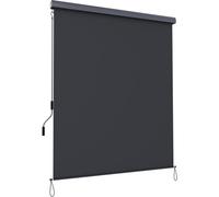 Paravent extérieur 1.6 x 2.5m Store Vertical pour balcon Terrasse avec coffre Paravent retractable - Gris foncé