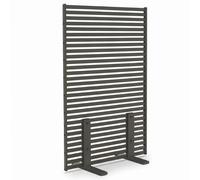 IDMarket - Paravent extérieur ajouré Claustra décoratif 80 x 150 cm persiennes Horizontales métal Gris Anthracite