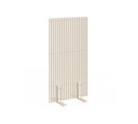 IDMarket - Paravent extérieur ajouré Claustra décoratif 80 x 150 cm persiennes Verticales métal Beige