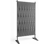 IDMarket Paravent extérieur Claustra décoratif 80 x 150 cm sangles et métal gris anthracite