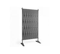 IDMarket Paravent extérieur Claustra décoratif 80 x 150 cm sangles et métal gris anthracite