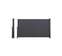 Paravent ext?rieur r?tractable 180 x 500 CM gris anthracite store lat?ral
