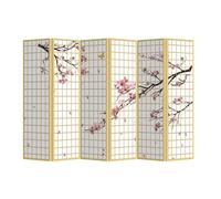 Paravent - Fine Asianliving - Japonais - L 240 x H 180 cm - Cloison Amovible - Sakura Fleur de Cerisier