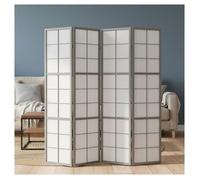 Paravent Gris Shoji 4 panneaux - HOMESTYLE4U