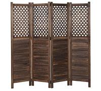 Paravent HWC-A84 Ornaments 170 x 161 cm Brun