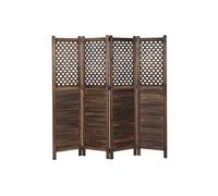 Paravent MENDLER HWC-A84 ornaments 170 x 161 cm brun Marron