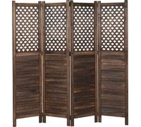 Paravent MENDLER HWC-A84 ornaments 170 x 161 cm brun Marron