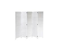 Paravent HWC-C30, cloison de séparation, style shabby vintage, 170x205 cm blanc